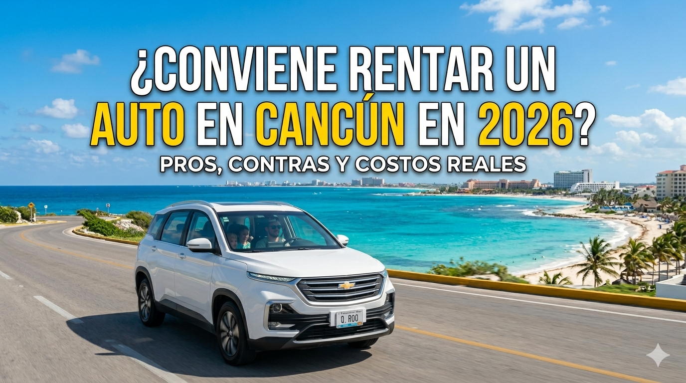 ¿Conviene rentar un auto en Cancún en 2026? Pros, contras y costos reales