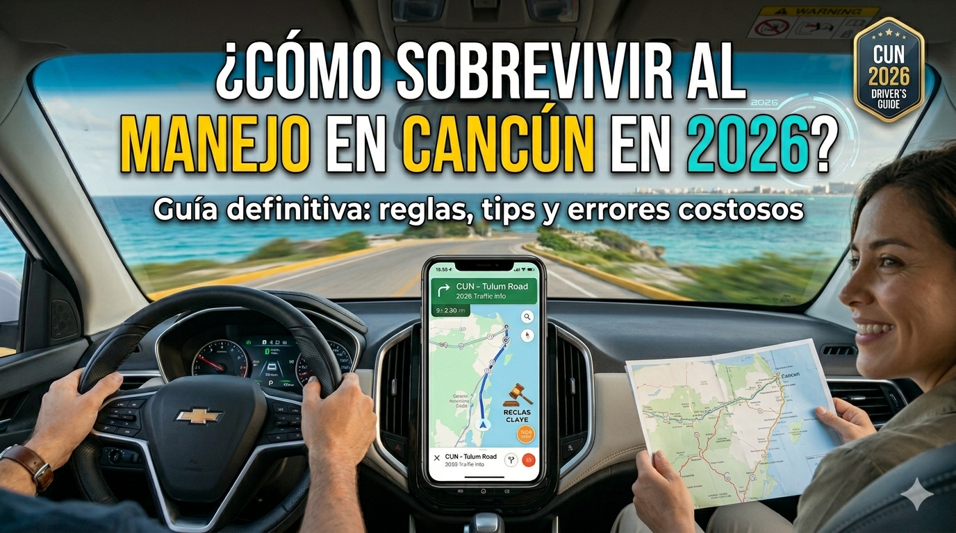 Guía definitiva para manejar en Cancún: reglas, zonas y errores que debes evitar